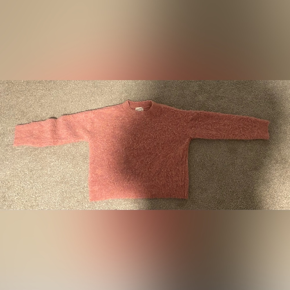 Fuzzy pink sweater